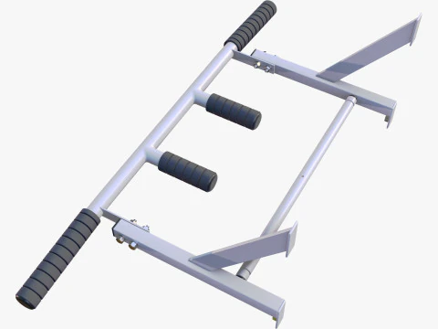Wall Mounted Pull Up Bar M1 3D Model