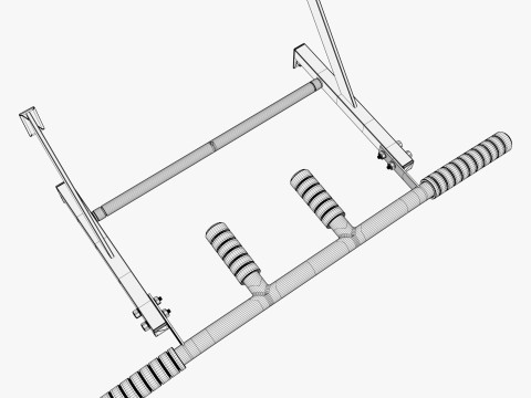 वॉल माउंटेड पुल अप बार एम1 3D मॉडल