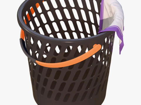 Cesto portabiancheria in plastica M1 Modello 3D