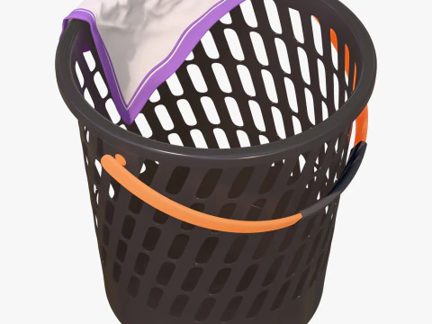 Cesto portabiancheria in plastica M1 Modello 3D