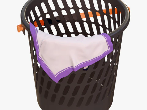 Cesto portabiancheria in plastica M1 Modello 3D