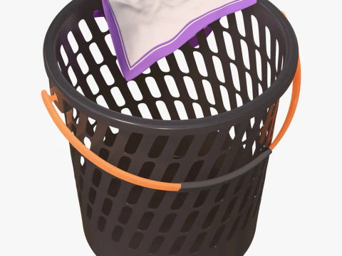 Cesto portabiancheria in plastica M1 Modello 3D