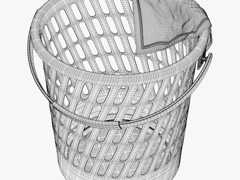 플라스틱 세탁 바구니 M1 3D 모델