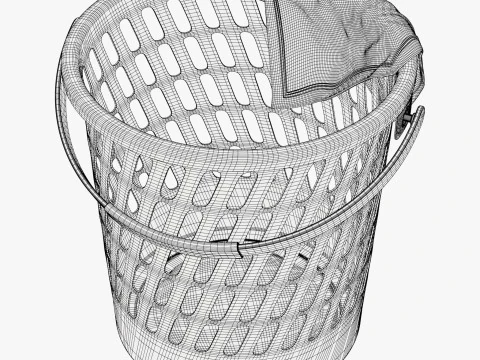 Cesto portabiancheria in plastica M1 Modello 3D