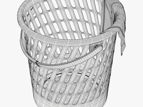 플라스틱 세탁 바구니 M1 3D 모델