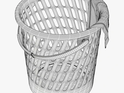Cesto portabiancheria in plastica M1 Modello 3D