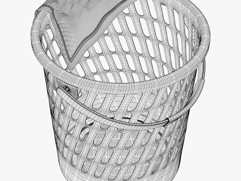 Cesto portabiancheria in plastica M1 Modello 3D