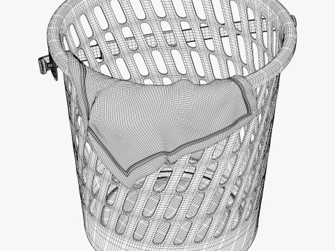 플라스틱 세탁 바구니 M1 3D 모델