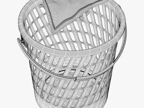 플라스틱 세탁 바구니 M1 3D 모델