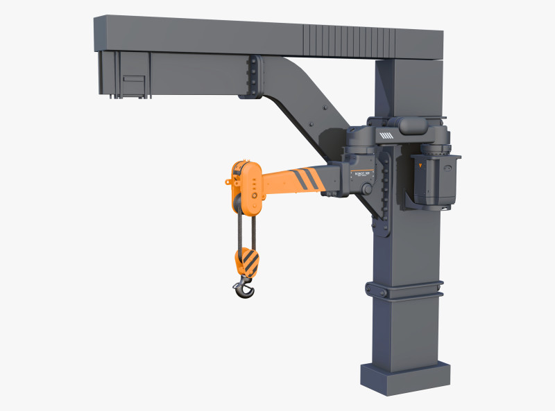 Robot Industri Jib Crane M1 Model 3D .c4d .max .obj .3ds .fbx .stl .blend 