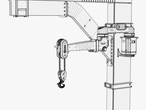 Robot Industri Jib Crane M1 Model 3D