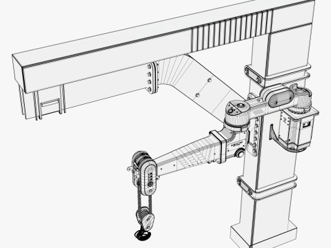 Robot Industri Jib Crane M1 Model 3D