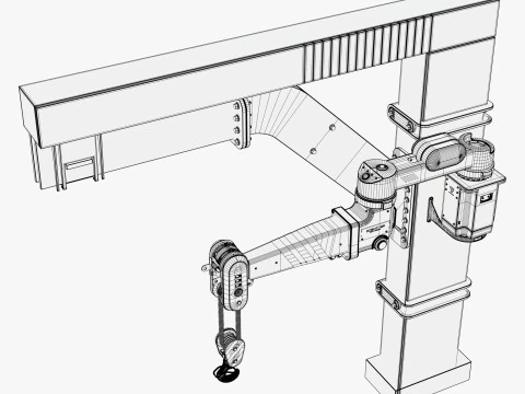 Industrial Robotic Jib Crane M1 3D Model