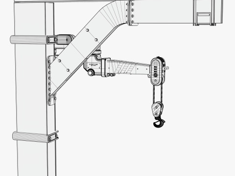Robot Industri Jib Crane M1 Model 3D