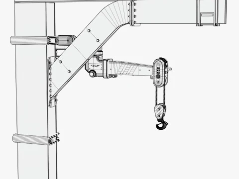 Industrial Robotic Jib Crane M1 3D Model