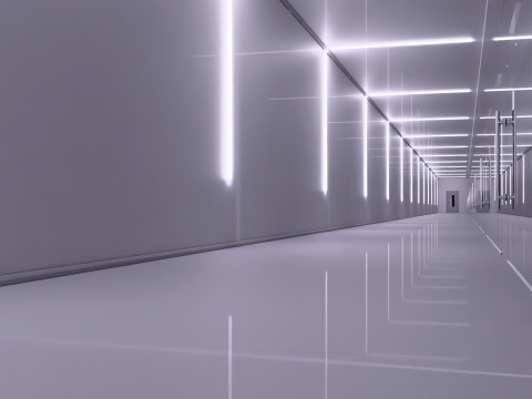 Modern Light Hallway M1 3D Model