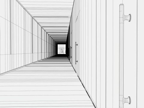Modern Light Hallway M1 3D Model