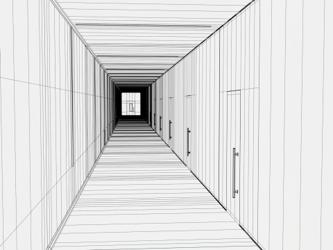 Modern Light Hallway M1 3D Model