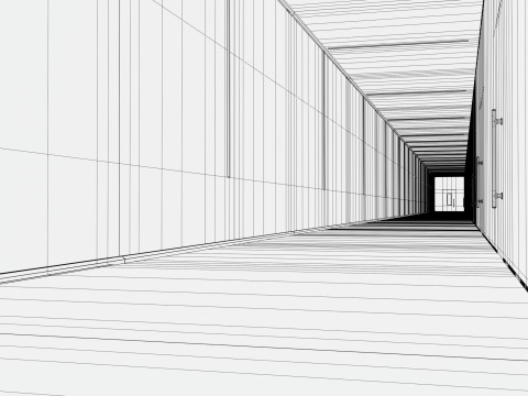 Modern Light Hallway M1 3D Model