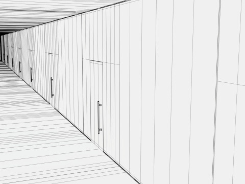 Modern Light Hallway M1 3D Model