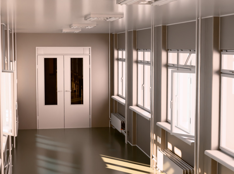 건물 복도 M1 3D 모델 .c4d .max .obj .3ds .fbx .stl .blend 