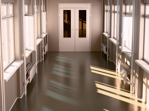 건물 복도 M1 3D 모델