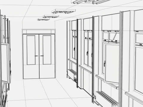 Corridoio edilizio M1 Modello 3D