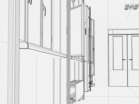 건물 복도 M1 3D 모델