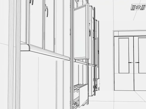 Corridoio edilizio M1 Modello 3D