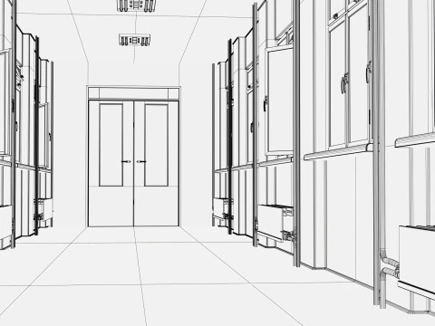 Corridoio edilizio M1 Modello 3D