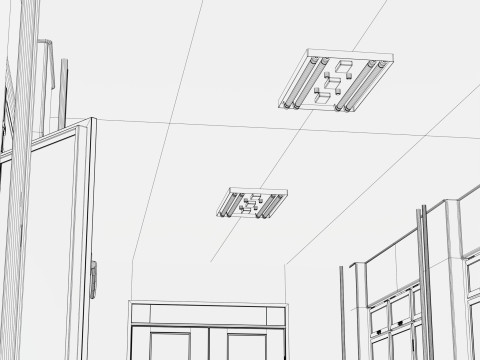 건물 복도 M1 3D 모델