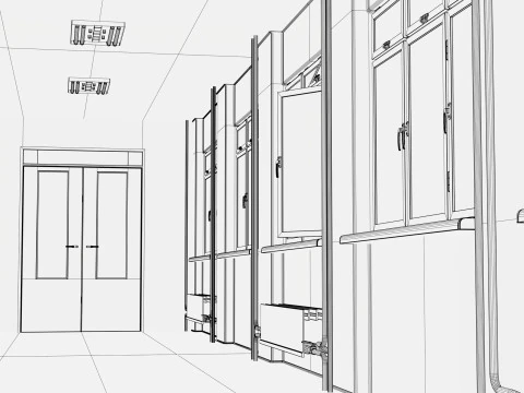 Corridoio edilizio M1 Modello 3D