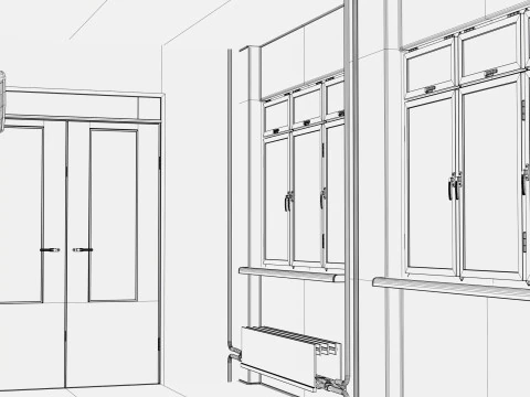 Corridoio edilizio M1 Modello 3D