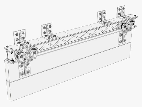 Schiebet&uuml;rmechanismus M1 3D Modell