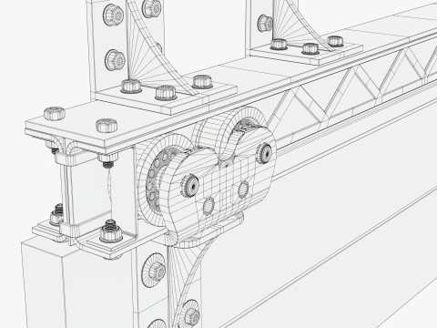 Schiebet&uuml;rmechanismus M1 3D Modell