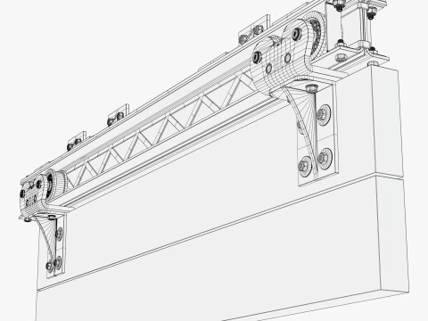 Schiebet&uuml;rmechanismus M1 3D Modell