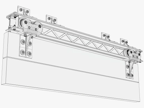 Schiebet&uuml;rmechanismus M1 3D Modell