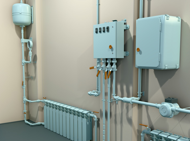 난방 시스템 파이프라인 M1 3D 모델 .c4d .max .obj .3ds .fbx .stl .blend 