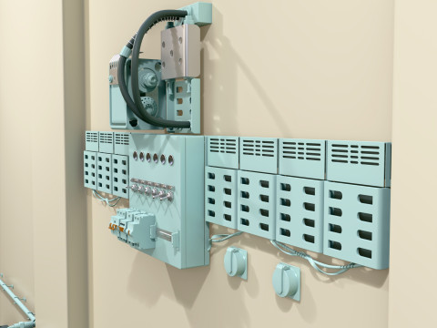 난방 시스템 파이프라인 M1 3D 모델