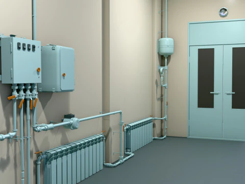 Tubula&ccedil;&atilde;o do sistema de aquecimento M1 Modelo 3D