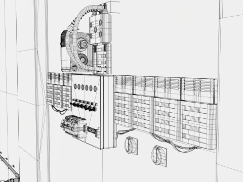 Tubula&ccedil;&atilde;o do sistema de aquecimento M1 Modelo 3D