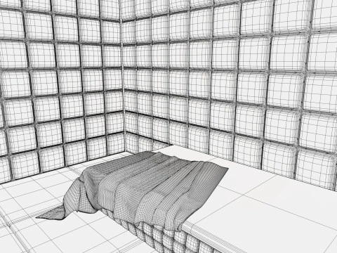 Mental Hospital Padded Room M1 3D Model