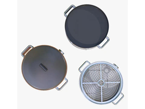 Electric Tabletop Cooker Grill M1 3D Model