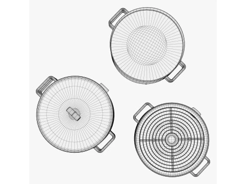 Electric Tabletop Cooker Grill M1 3D Model