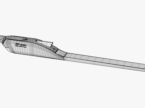 Conceptual 4D Digital Stylus M1 3D Model