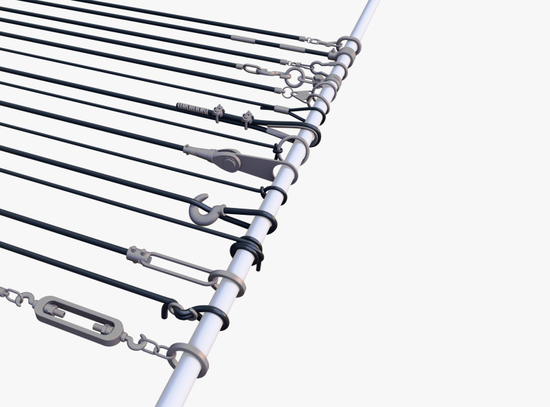 Conjunto de dispositivos de fixa&ccedil;&atilde;o de cabos M1 Modelo 3D .c4d .max .obj .3ds .fbx .stl .blend 