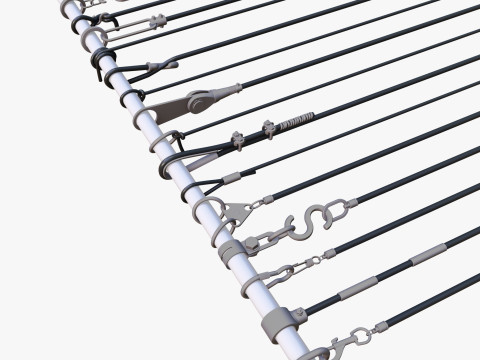 Conjunto de dispositivos de fixa&ccedil;&atilde;o de cabos M1 Modelo 3D