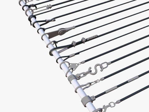 Zestaw urządzeń do mocowania kabli M1 Model 3D