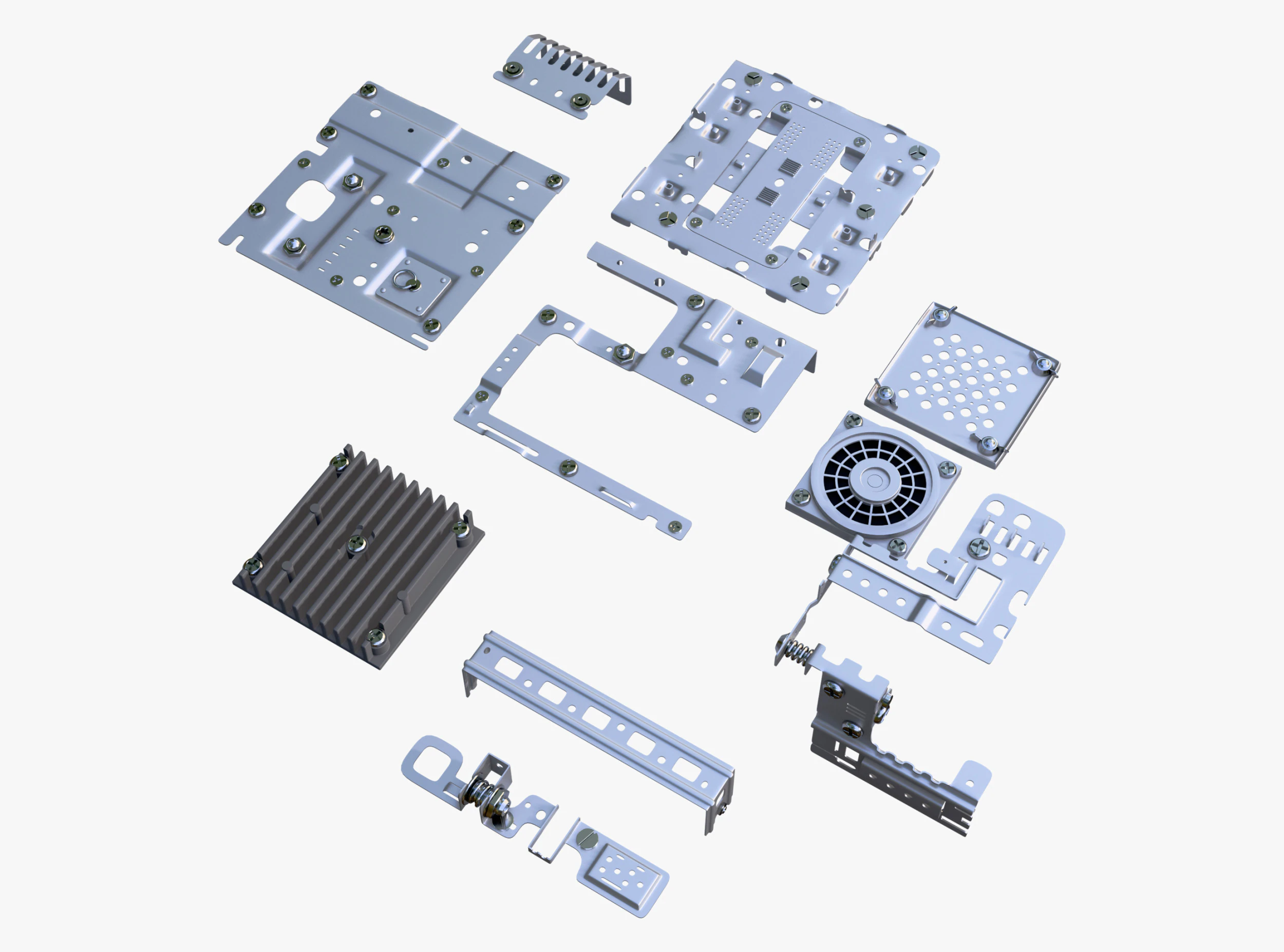 Parti del telaio di montaggio sul telaio M1 Modello 3D .c4d .max .obj .3ds .fbx .stl .blend 