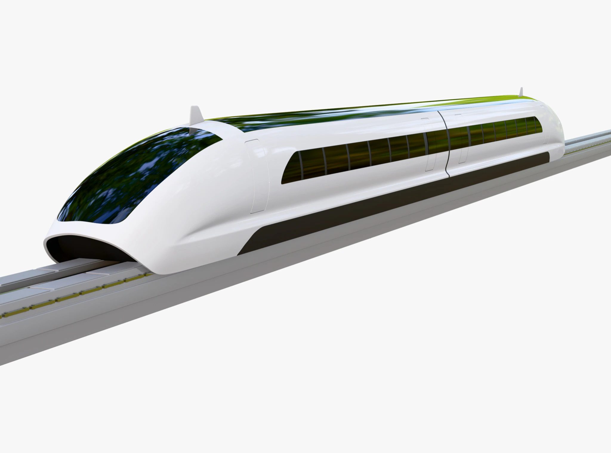 Maglev High Speed Train M1 3D Model .c4d .max .obj .3ds .fbx .stl .blend 